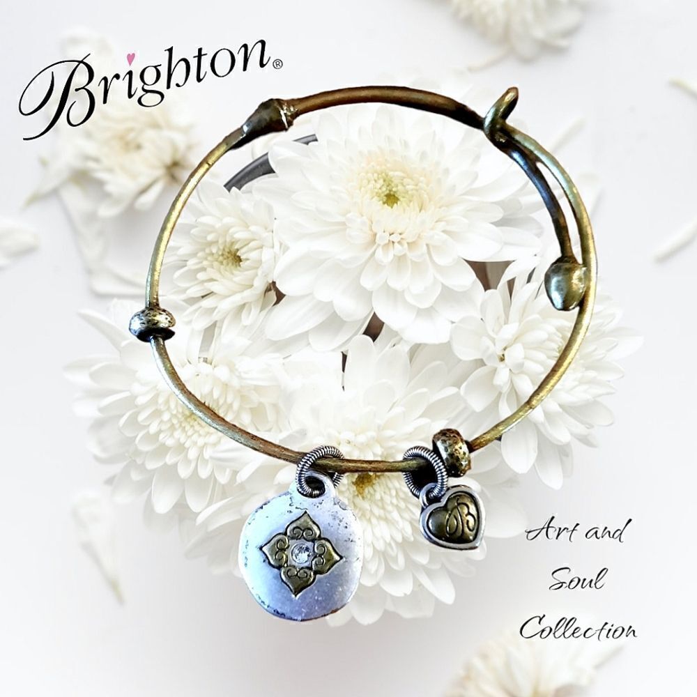 BRIGHTON Art & Soul "A Journey..." Adjustable Brass Bracelet JEWELRY TO LIVE IN